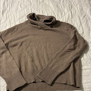 Jeanne Pierre Taupe Cable Knit Sweater